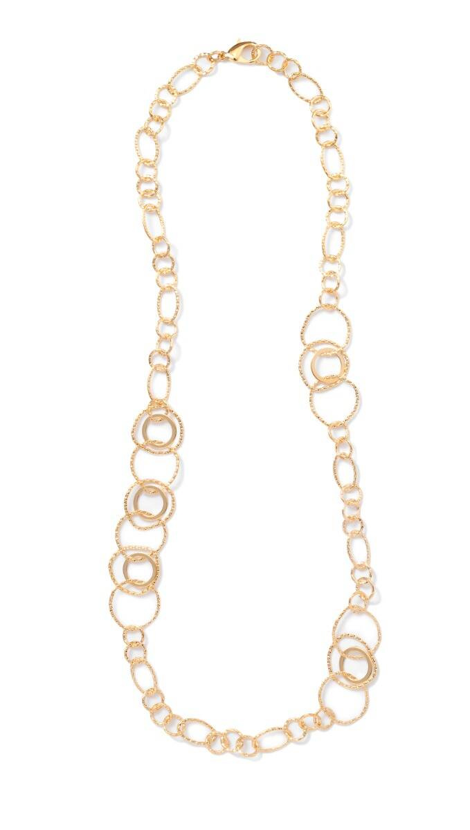 Naszyjnik z różnorodnymi oczkami