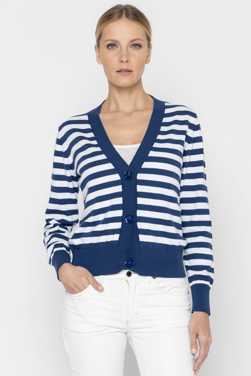 Marynistyczny, krótki kardigan