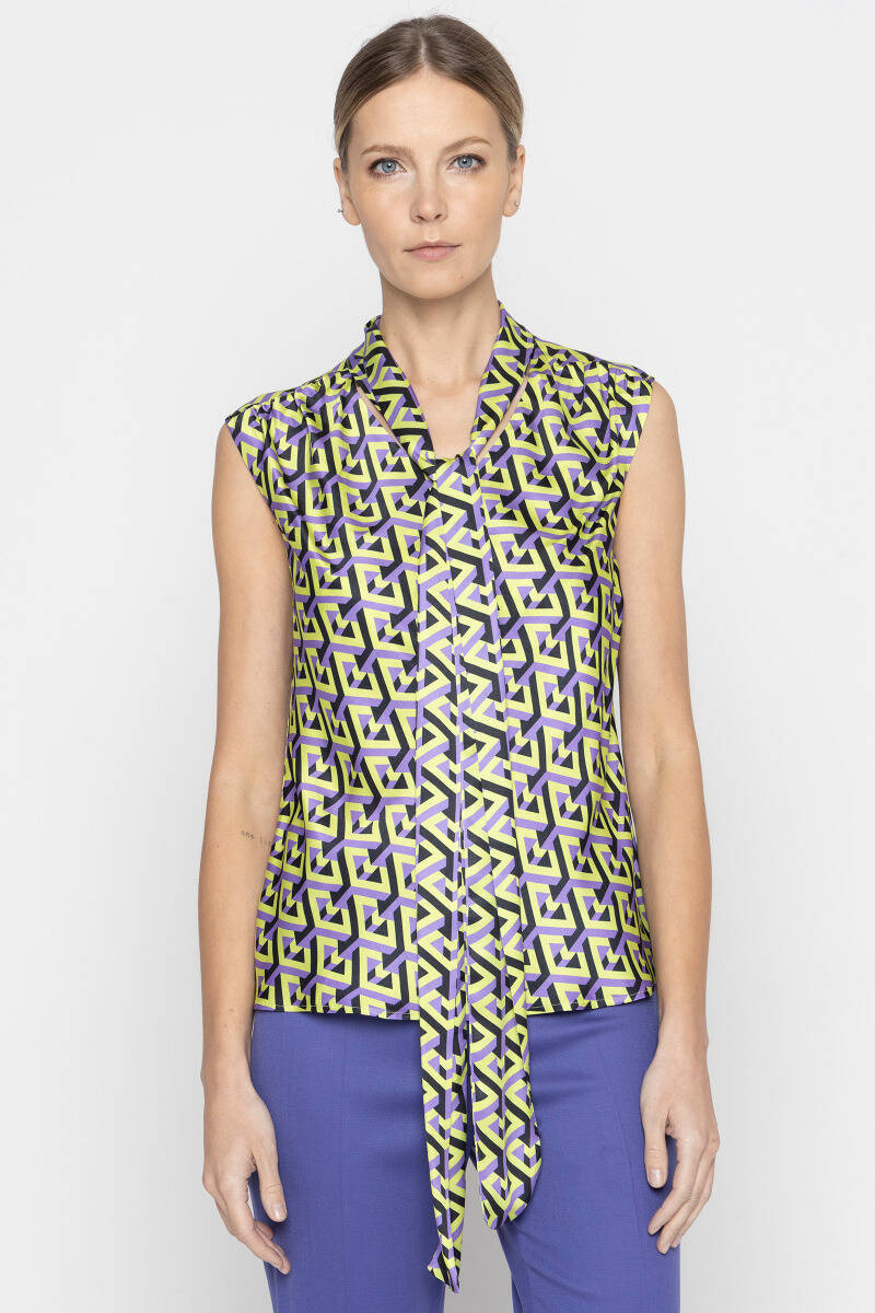 Top w kolorowy print