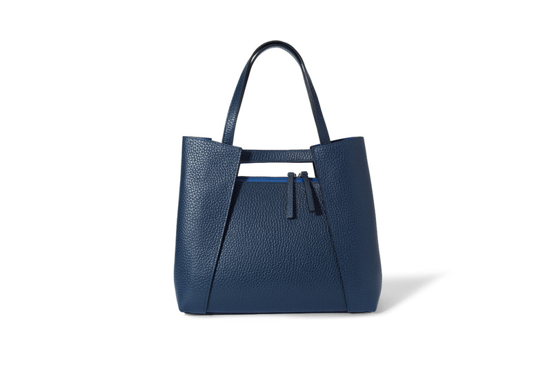 Duża , granatowa torba w kształcie kwadratu