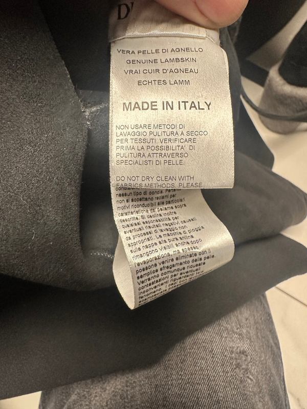 kożuch grafitowy ze skóry jagnięcej nowy