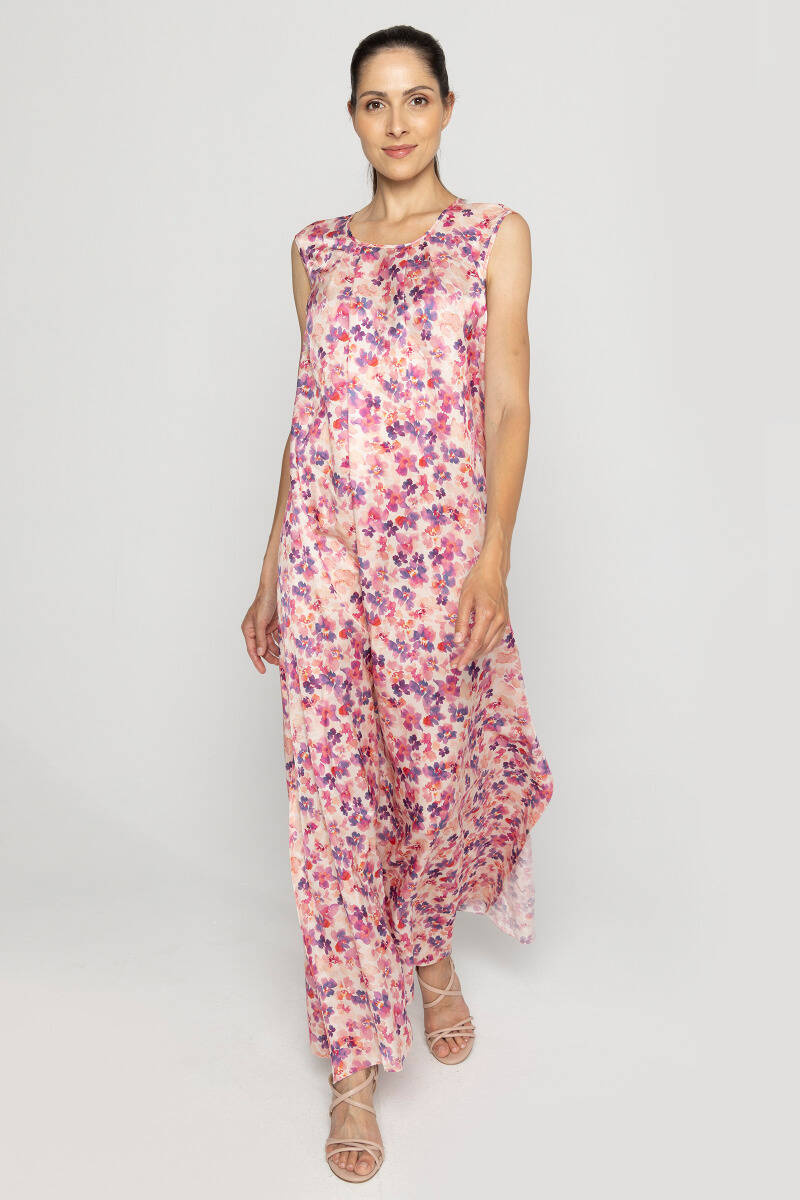 Sukienka maxi w kolorowy print