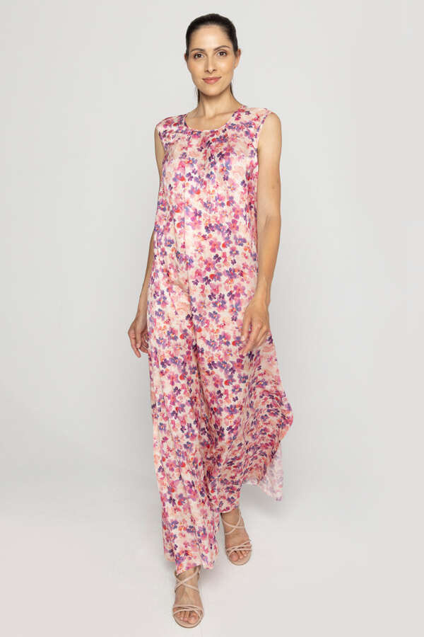 Sukienka maxi w kolorowy print