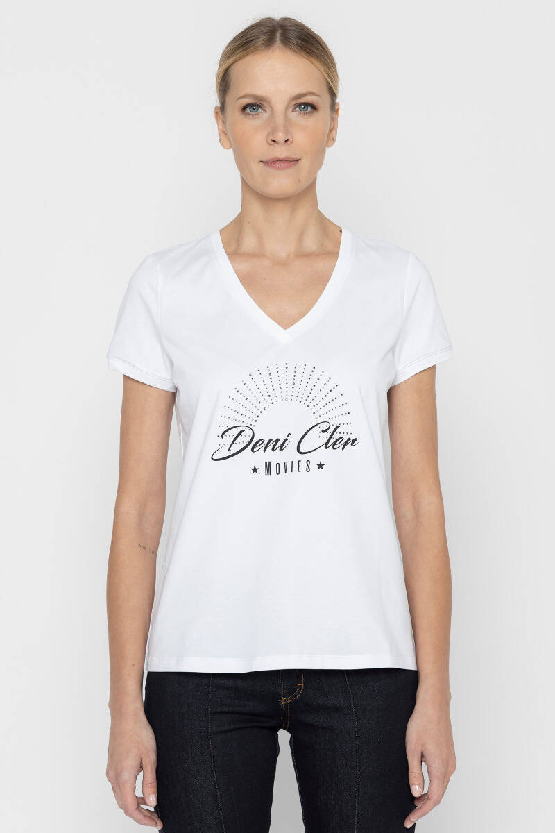 Biały t-shirt z napisem