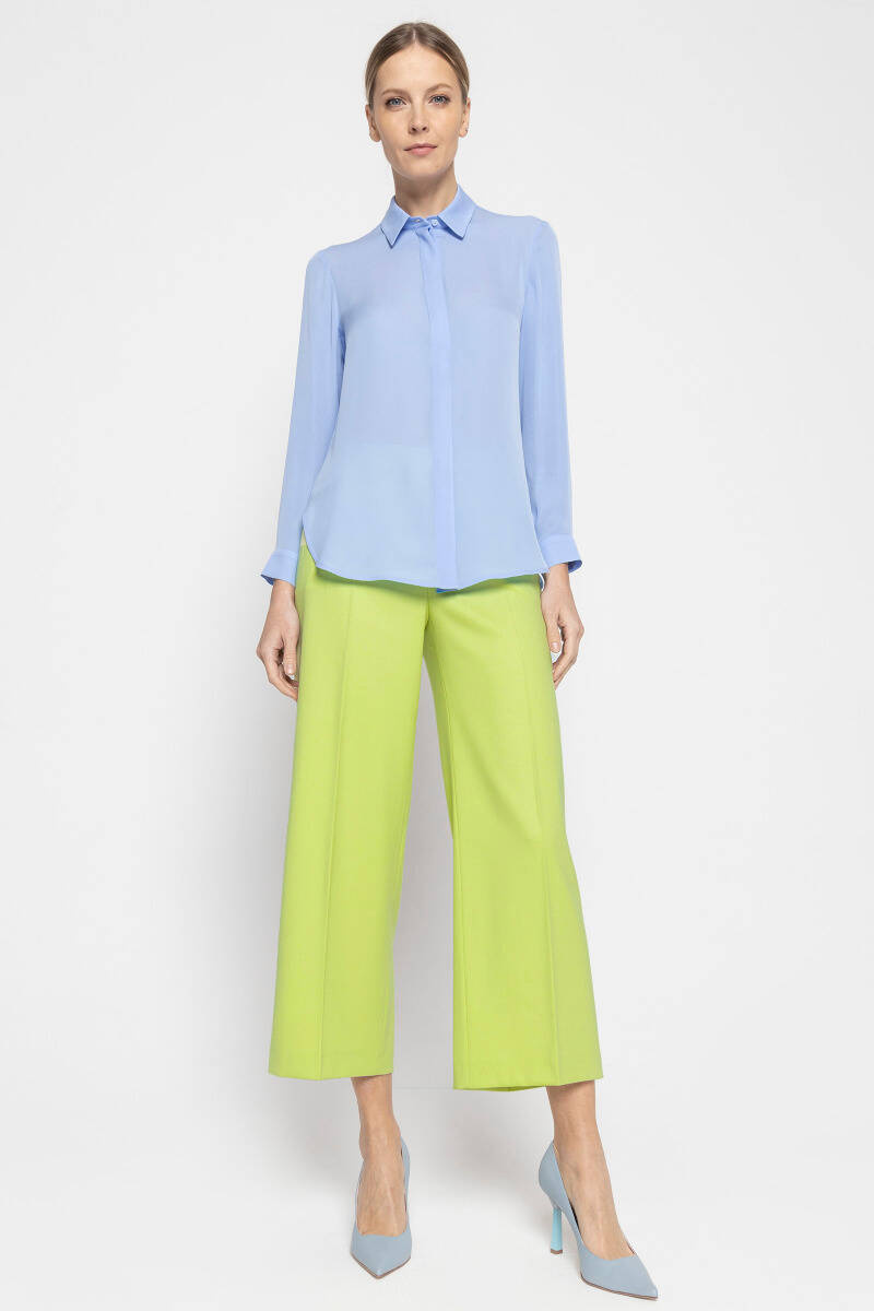 Limonkowe szerokie spodnie