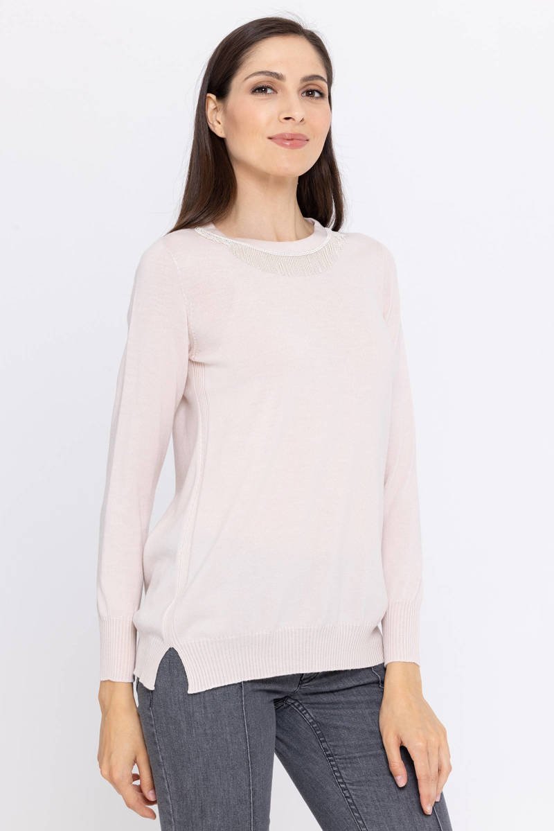 Klasyczny różowy sweter
