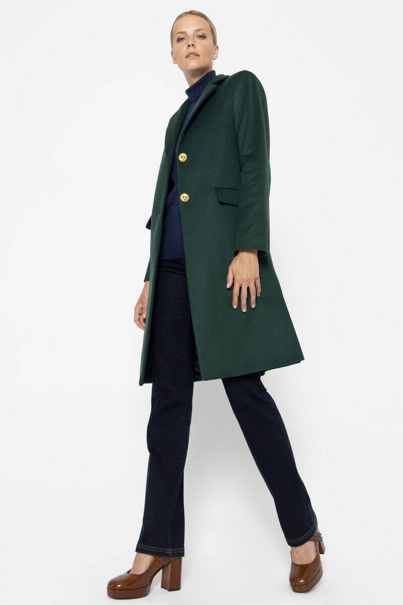 Klasyczny zielony płaszcz 