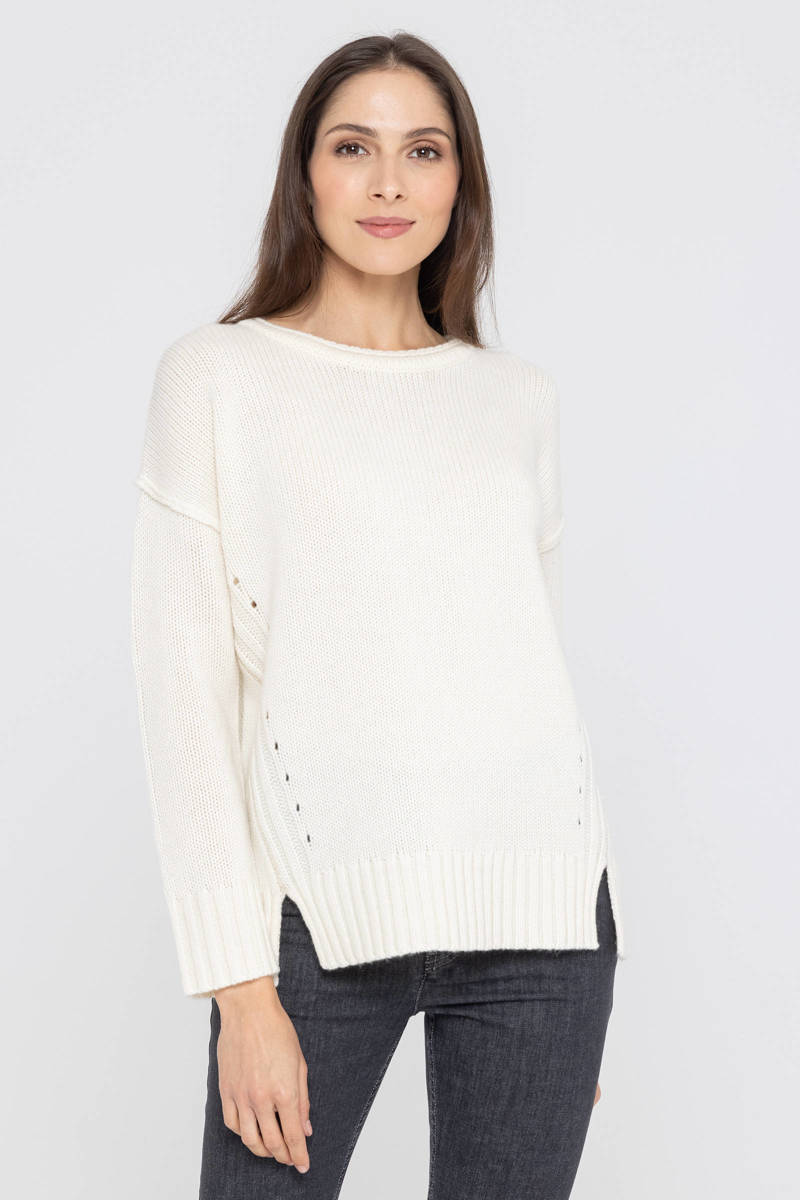 Subtelny sweter z dodatkiem kaszmiru
